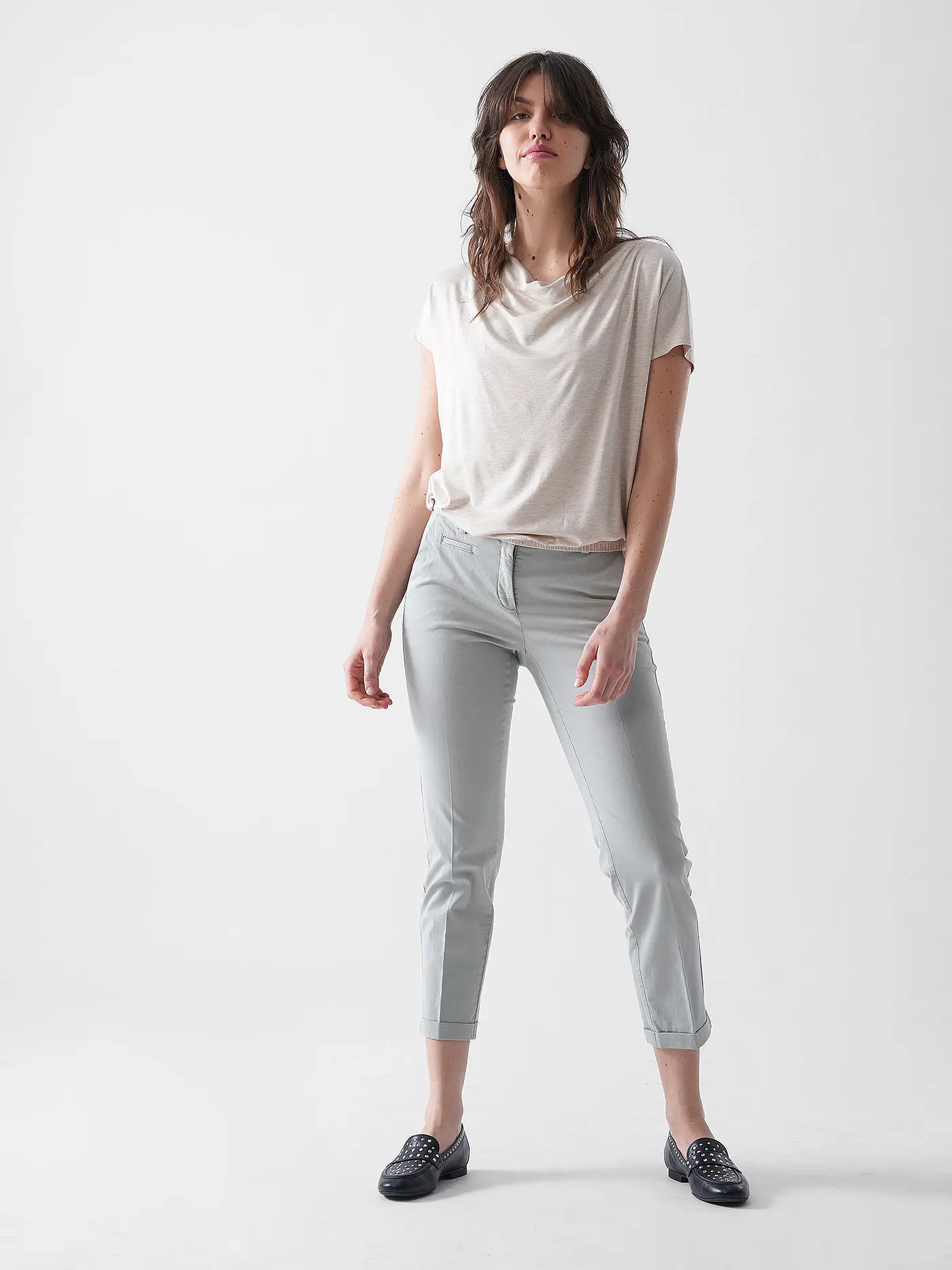 CAMBIO | Chino 7/8 STELLA | hellgrau